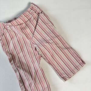 Vintage Baby Gap Pastel Pink & Green Striped Capris Sz 2